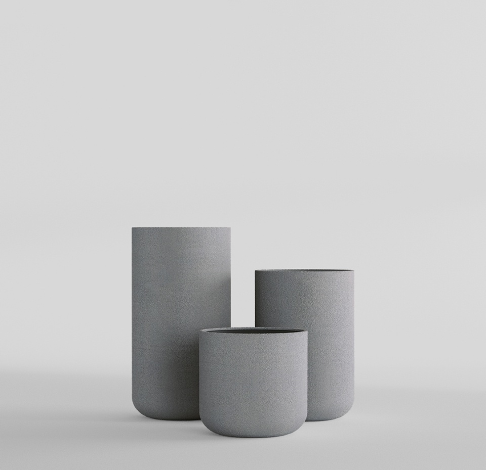 Кашпо CONCRETIKA TOPPER LONDON GREY D40H40