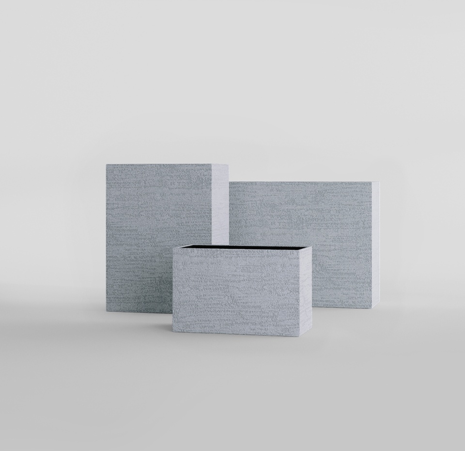 Кашпо CONCRETIKA DIVIDER EROSIA WHITE 60x30x50