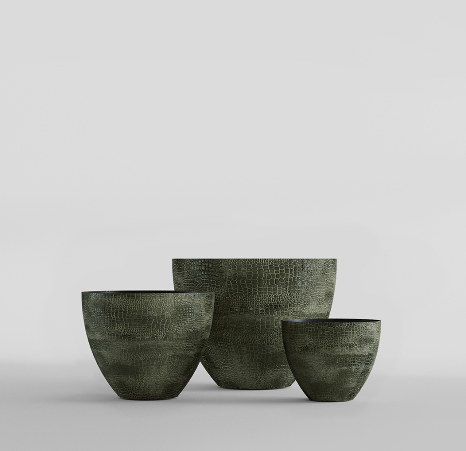 Кашпо CONCRETIKA UPON CAYMAN GREEN D55H45