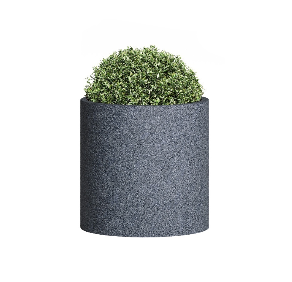 Кашпо CONCRETIKA TUBE S BASALT D30H30