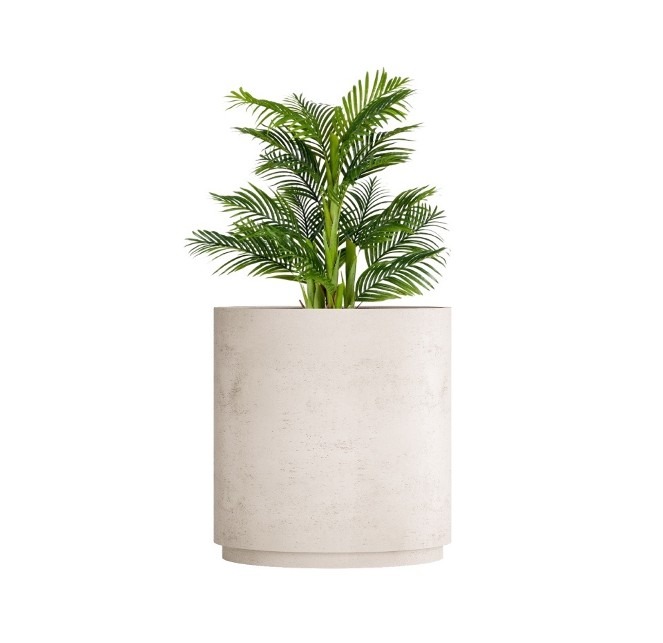 Кашпо CONCRETIKA CYLINDER XL CONCRETE WHITE D100H105