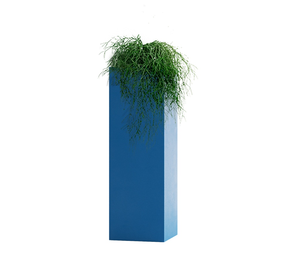 Кашпо CONCRETIKA COLONNA DARK BLUE 30x30x90