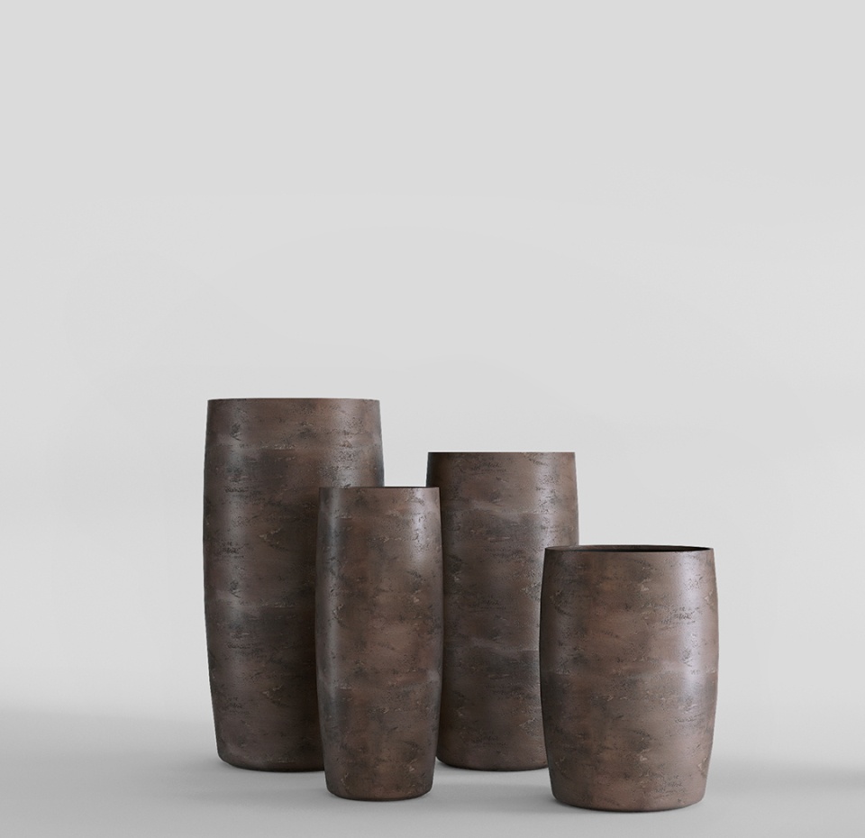 Кашпо CONCRETIKA CIGAR TAUPE CONCRETE D27H70