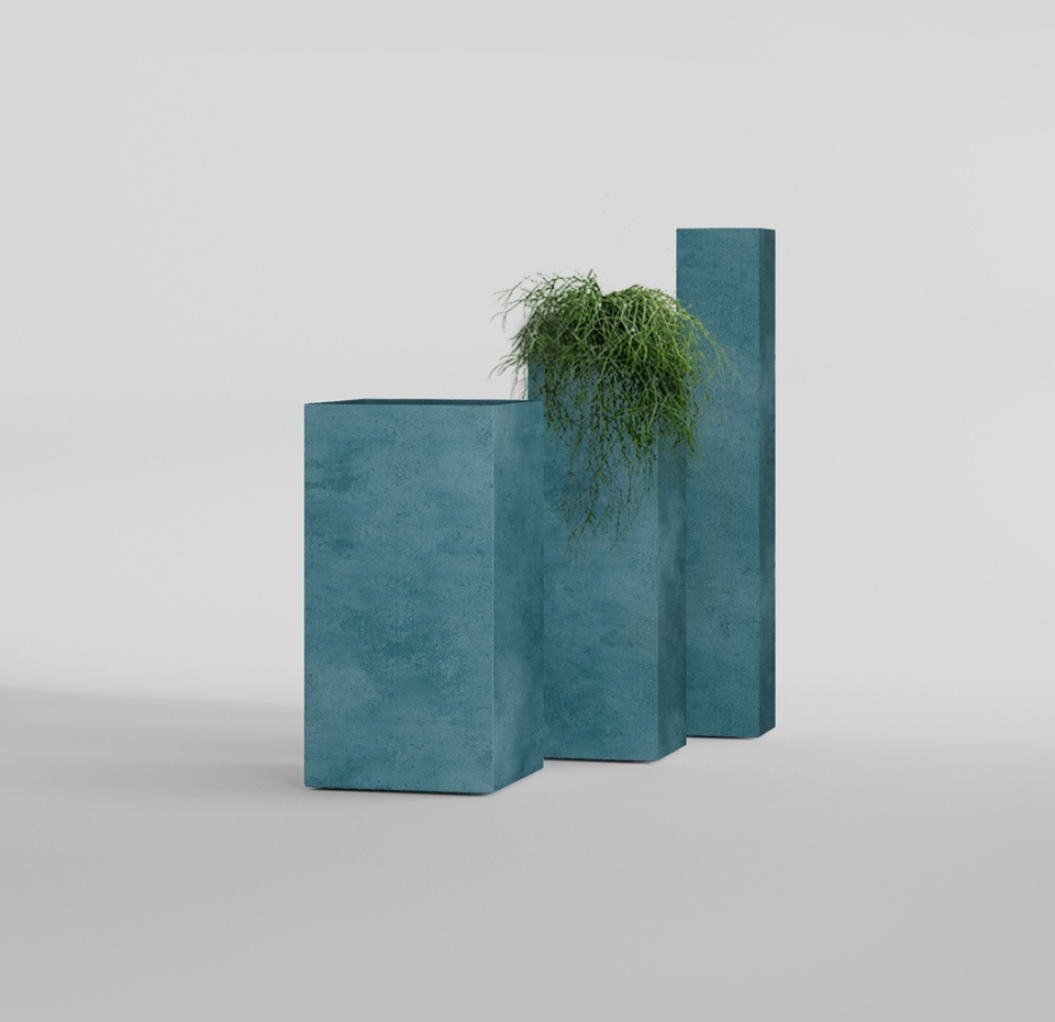 Кашпо CONCRETIKA COLONNA MURENA 40x40x80