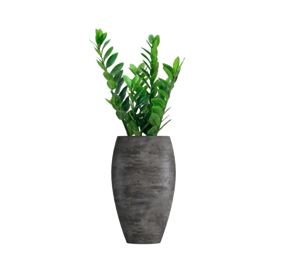 Кашпо CONCRETIKA OVAL CONCRETE GREY DARK D41H82