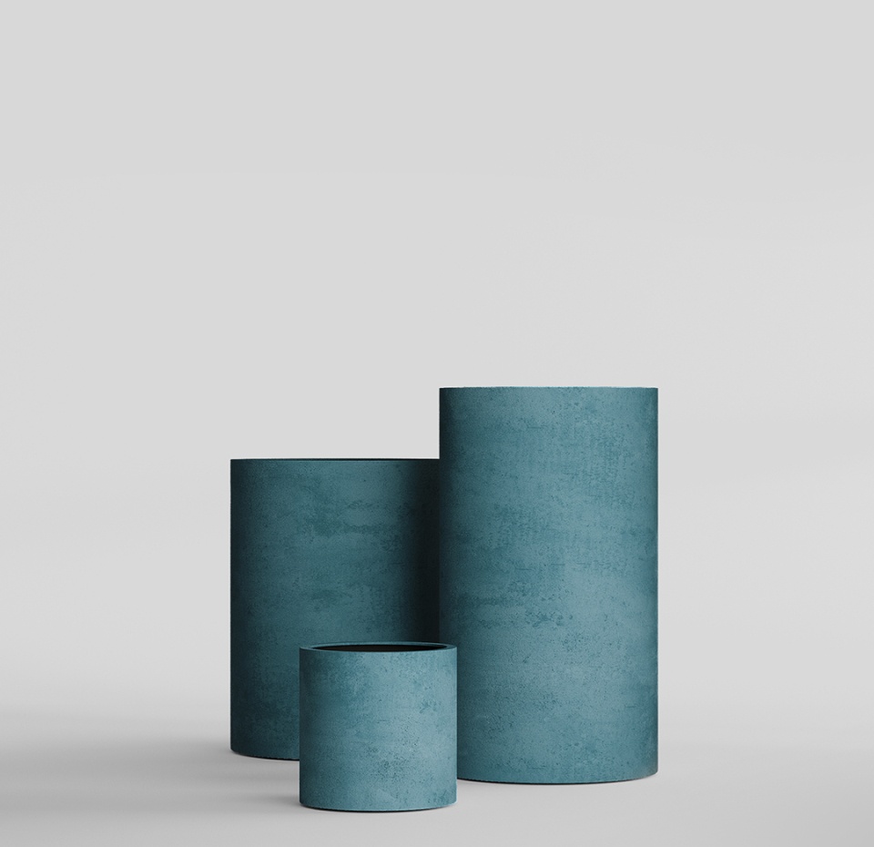 Кашпо CONCRETIKA CYLINDER MURENA D40H80