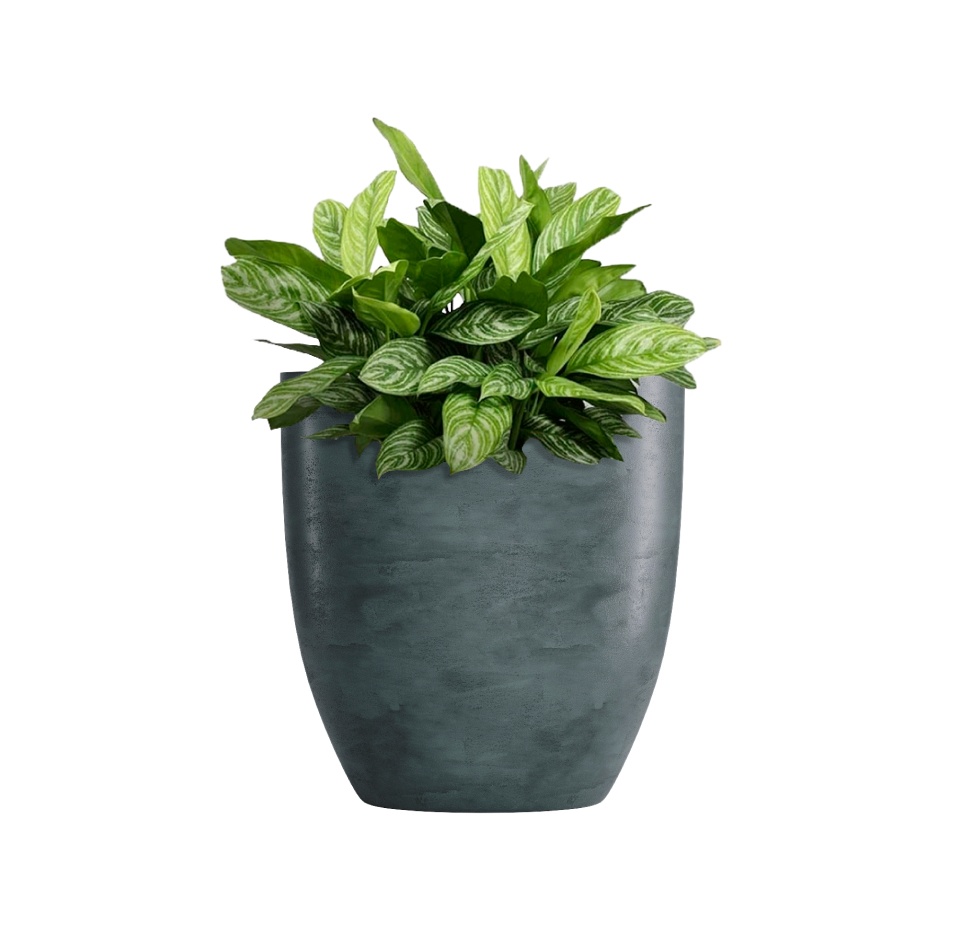Кашпо CONCRETIKA VASE 3 OCEAN GREEN D30H32