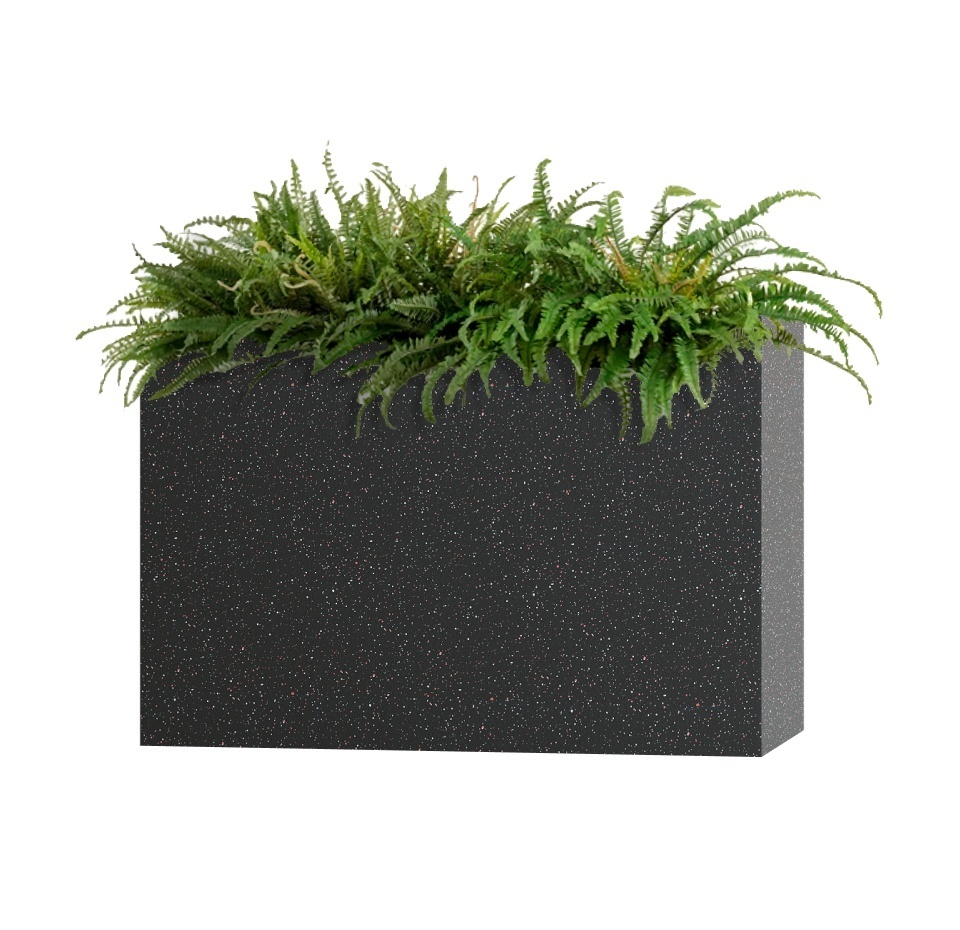 Кашпо CONCRETIKA DIVIDER EGG BLACK 90x35x70