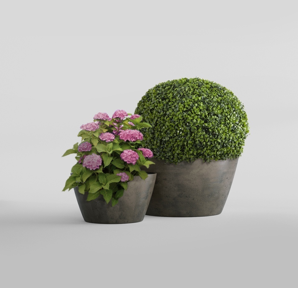 Кашпо CONCRETIKA BOWL BREZENT GREY D65H36