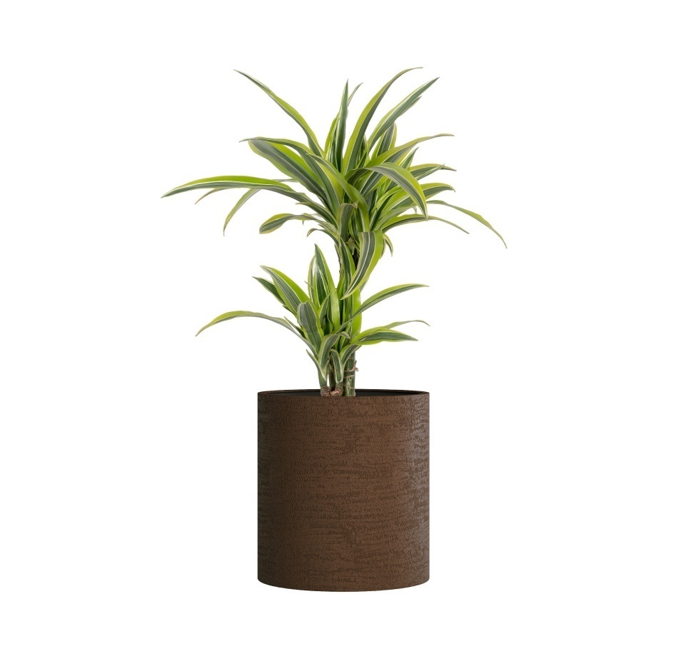 Кашпо CONCRETIKA CYLINDER EROSIA BROWN D60H65