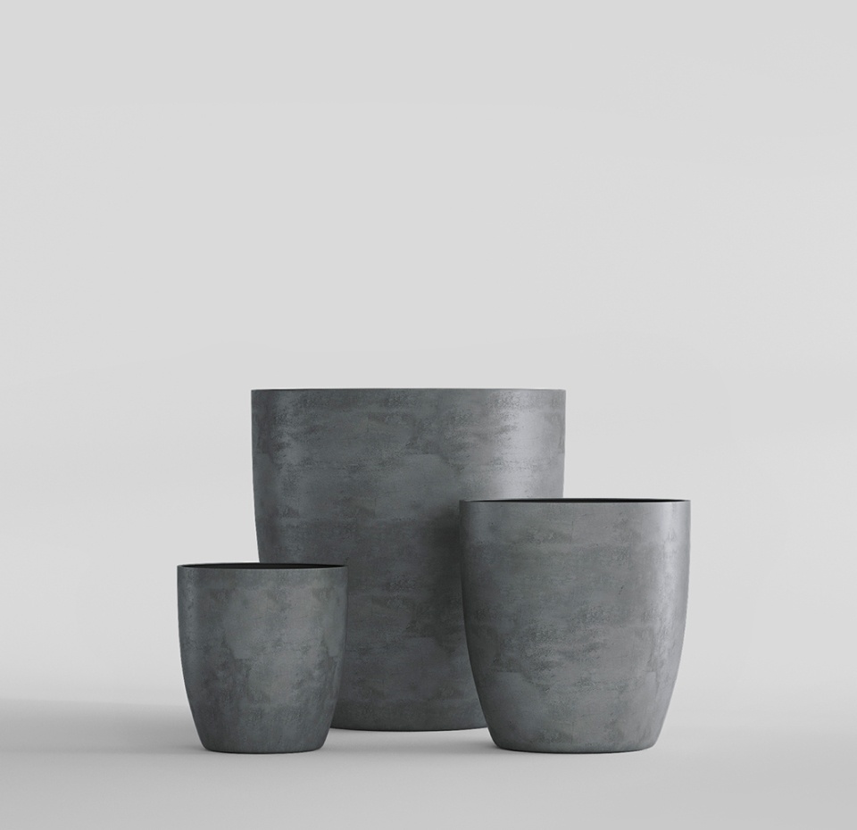 Кашпо CONCRETIKA VASE 3 SMOKEY BLUE D75H82