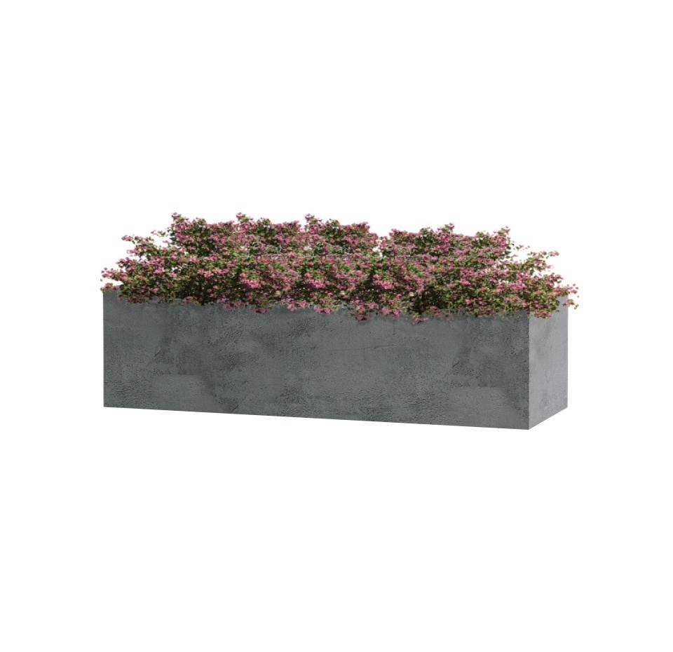 Кашпо CONCRETIKA BALCONY SMOKEY BLUE 80x20x20