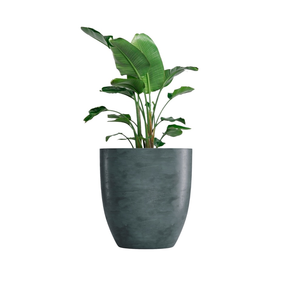 Кашпо CONCRETIKA VASE 3 OCEAN GREEN D90H95