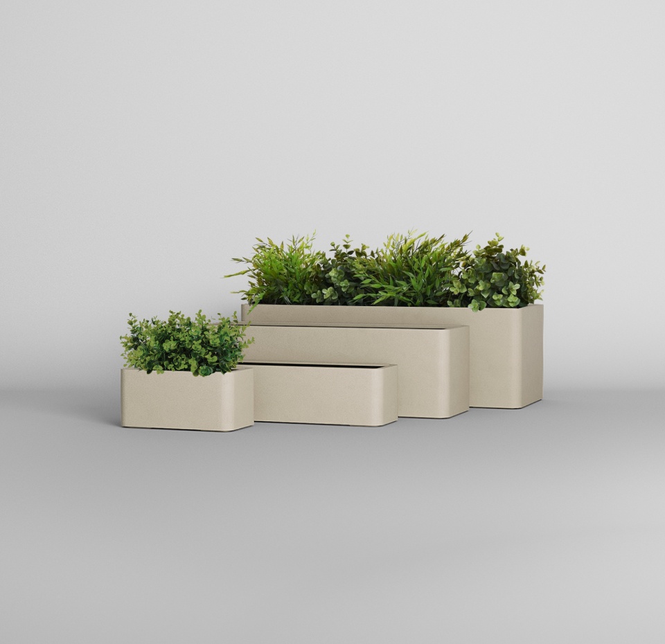 Кашпо CONCRETIKA BALCONERA DUNE 94x32x30