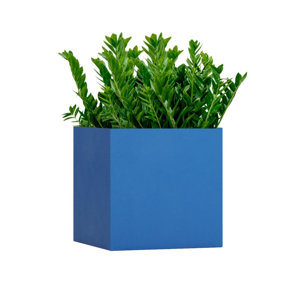 Кашпо CONCRETIKA CUBE DARK BLUE 60x60x60