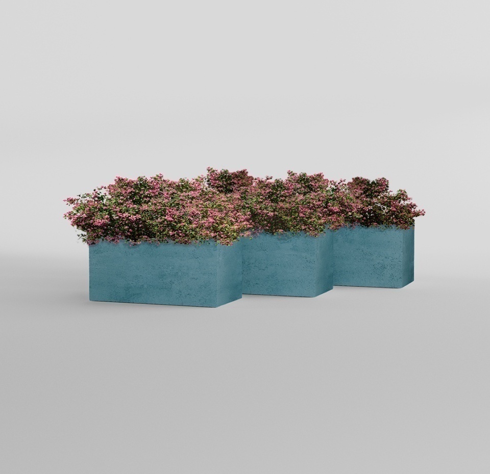 Кашпо CONCRETIKA BALCONY MURENA 80x20x20