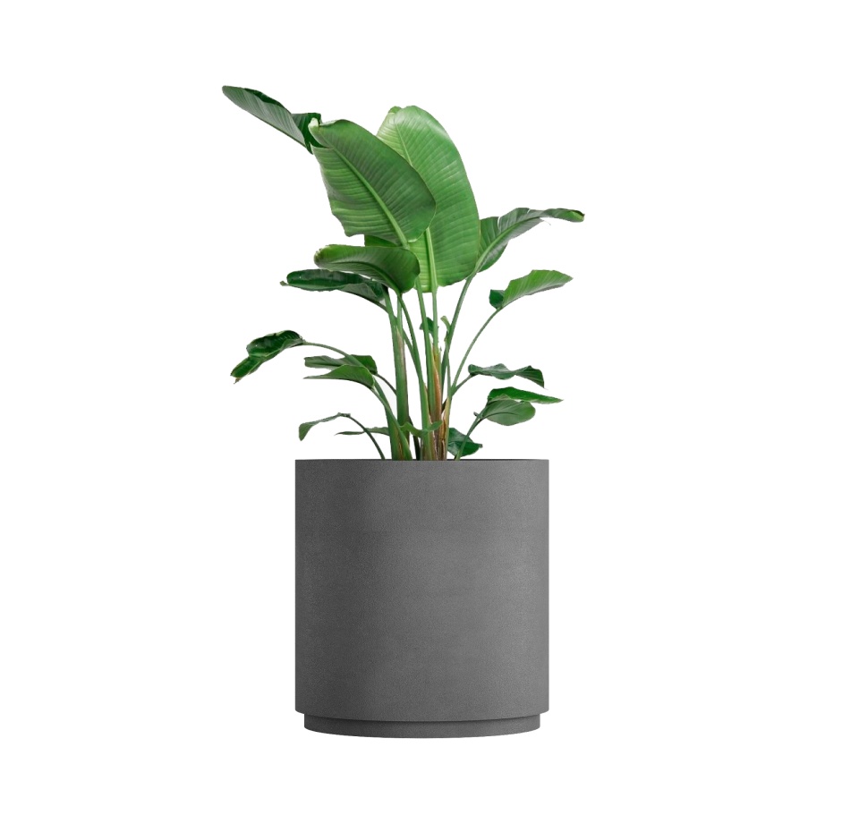 Кашпо CONCRETIKA CYLINDER XL LONDON GREY D80H85