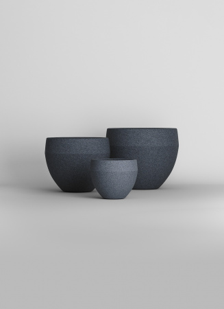 Кашпо CONCRETIKA GIRO BASALT D50H43