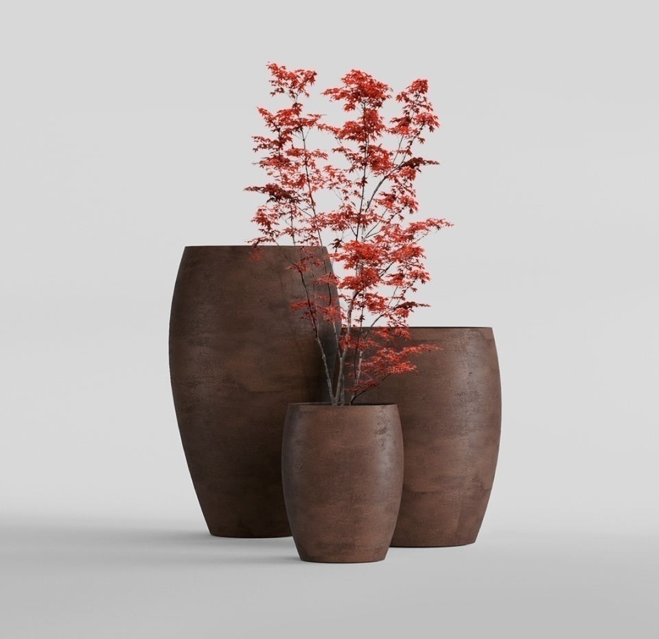 Кашпо CONCRETIKA OVAL COFFEE D41H82