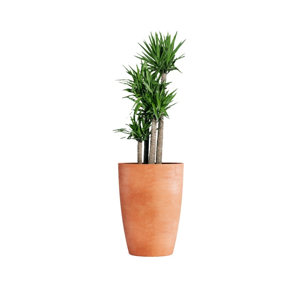 Кашпо CONCRETIKA CONUS RED CLAY D50H69