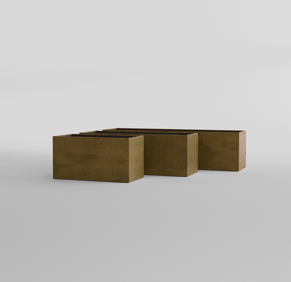 Кашпо CONCRETIKA BALCONY AVOCADO 40x20x15