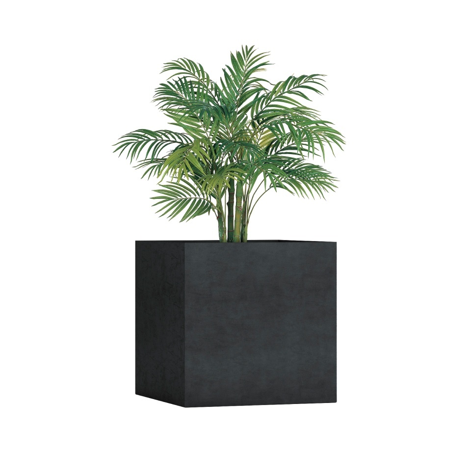 Кашпо CONCRETIKA CUBE ANTHRACITE 90x90x90