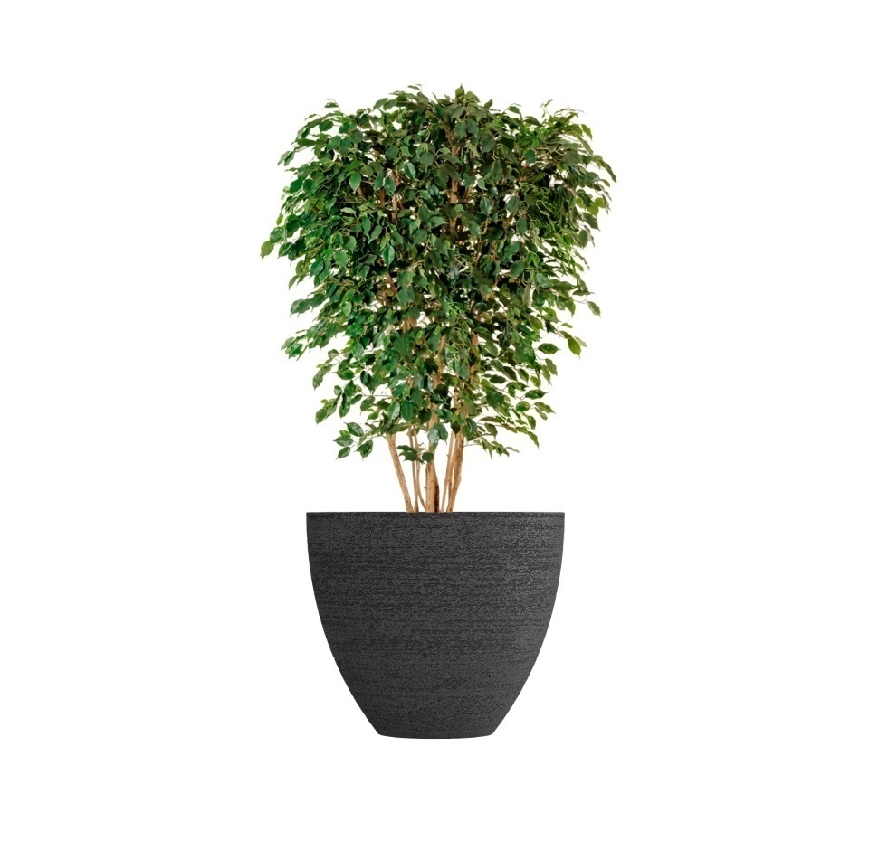 Кашпо CONCRETIKA UPON EROSIA BLACK D75H65