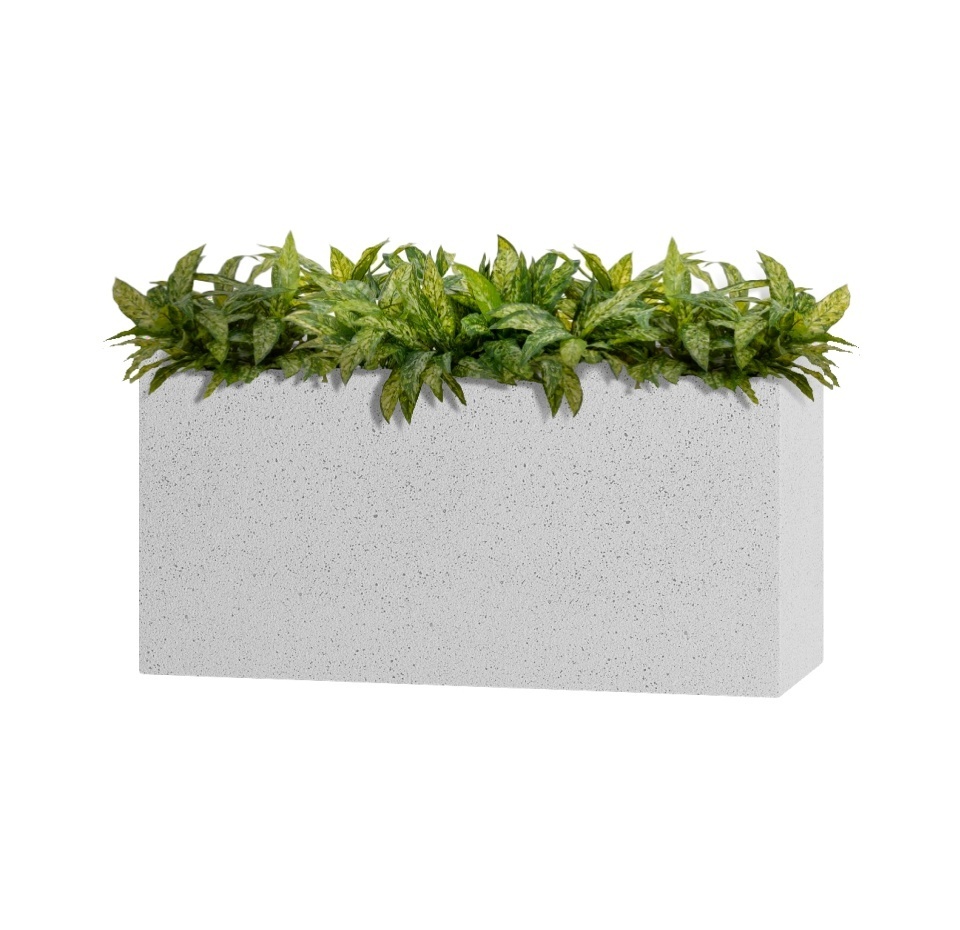 Кашпо CONCRETIKA DIVIDER EGG WHITE 100x40x50
