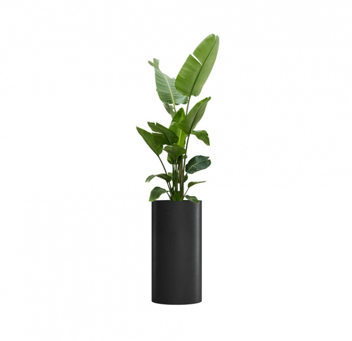 Кашпо CONCRETIKA CYLINDER NERO D40H80