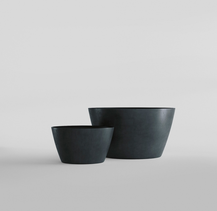 Кашпо CONCRETIKA BOWL ANTHRACITE D52H29