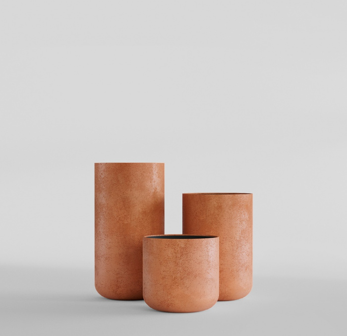 Кашпо CONCRETIKA TOPPER RED CLAY D40H60