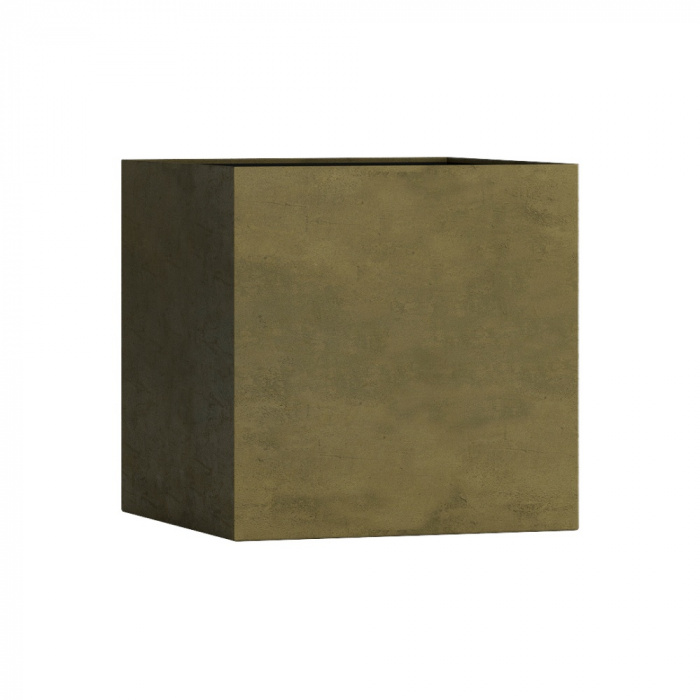 Кашпо CONCRETIKA CUBE AVOCADO 30x30x30