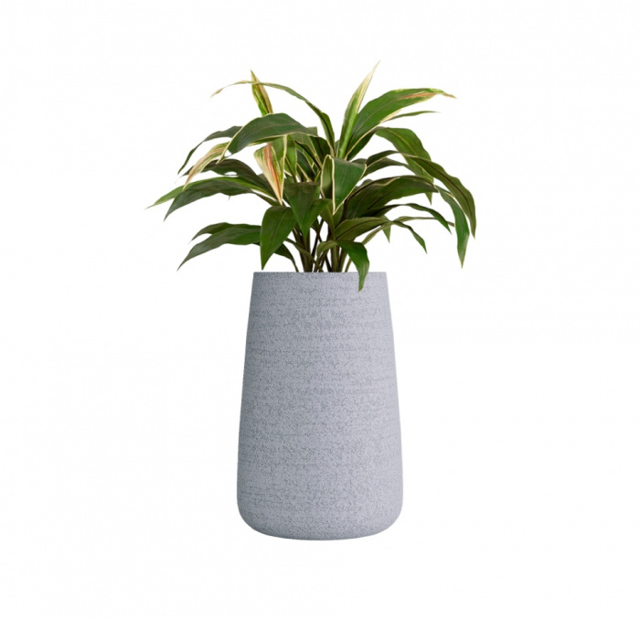 Кашпо CONCRETIKA CONE EROSIA WHITE D36H75