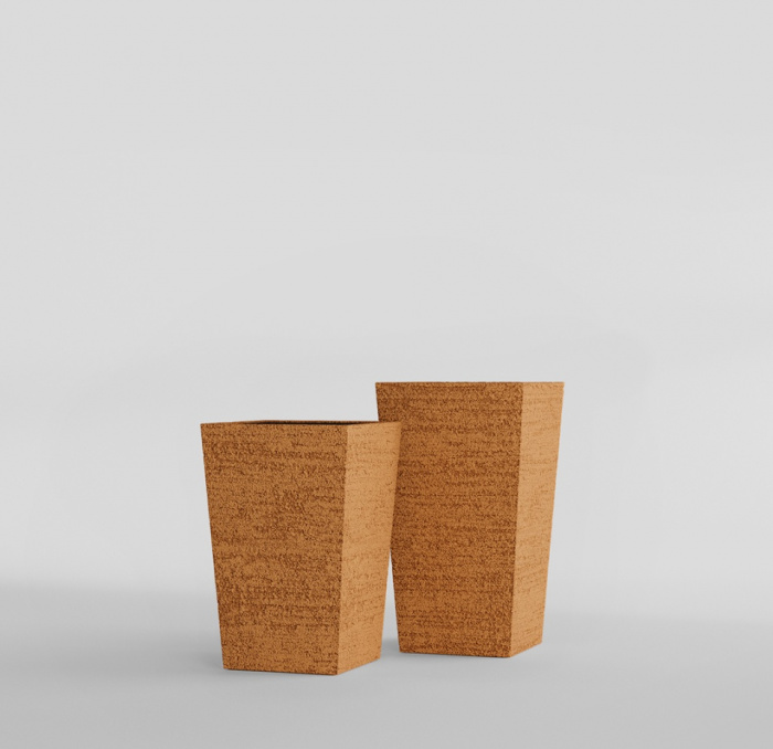 Кашпо CONCRETIKA CONIC EROSIA OCHRE 30x30x50