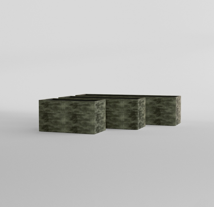 Кашпо CONCRETIKA BALCONY CAYMAN GREEN 60x20x15