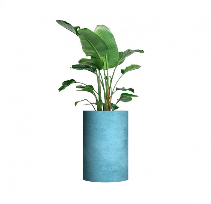 Кашпо CONCRETIKA CYLINDER BLUE SKY D60H90