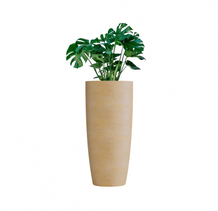 Кашпо CONCRETIKA CONUS LEMON D60H130
