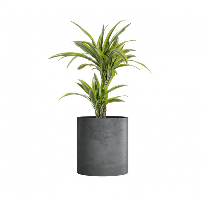 Кашпо CONCRETIKA CYLINDER SMOKEY BLUE D60H65