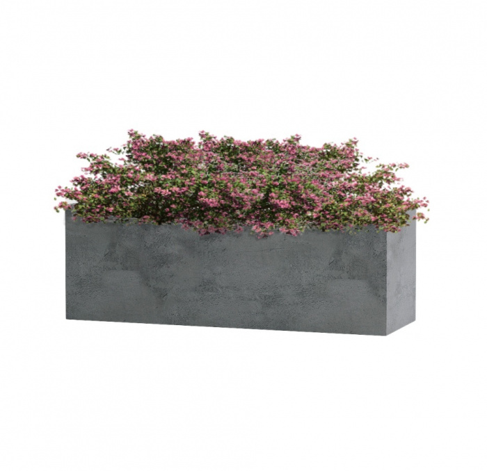 Кашпо CONCRETIKA BALCONY SMOKEY BLUE 60x20x20