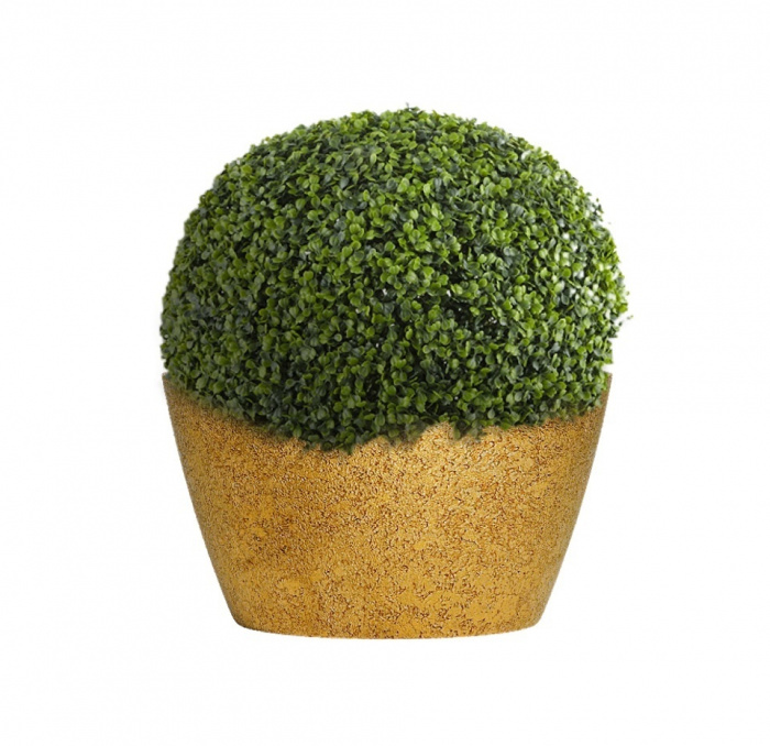 Кашпо CONCRETIKA BOWL RICH GOLD D65H36