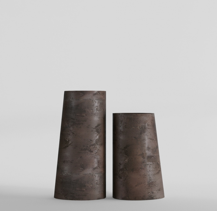 Кашпо CONCRETIKA DUET TAUPE CONCRETE D41H82