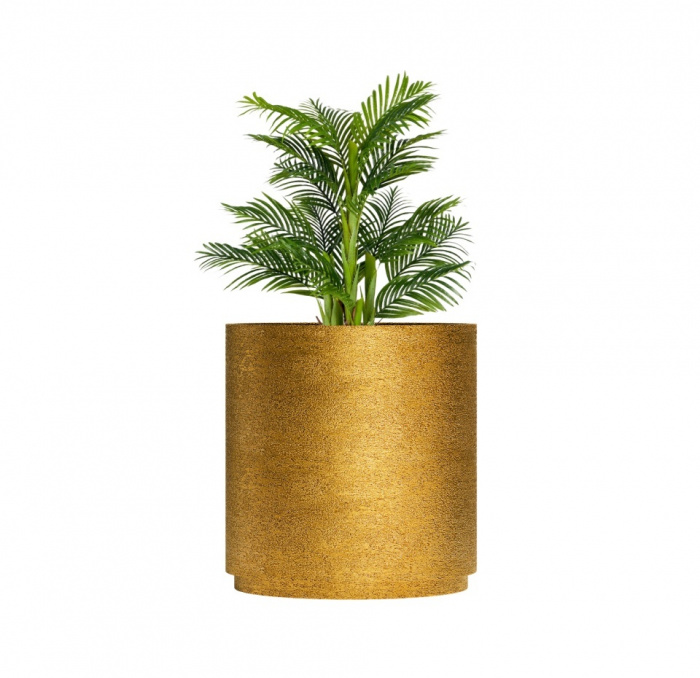 Кашпо CONCRETIKA CYLINDER XL RICH GOLD D100H105