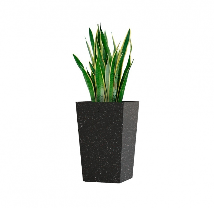Кашпо CONCRETIKA CONIC EGG BLACK 40x40x70