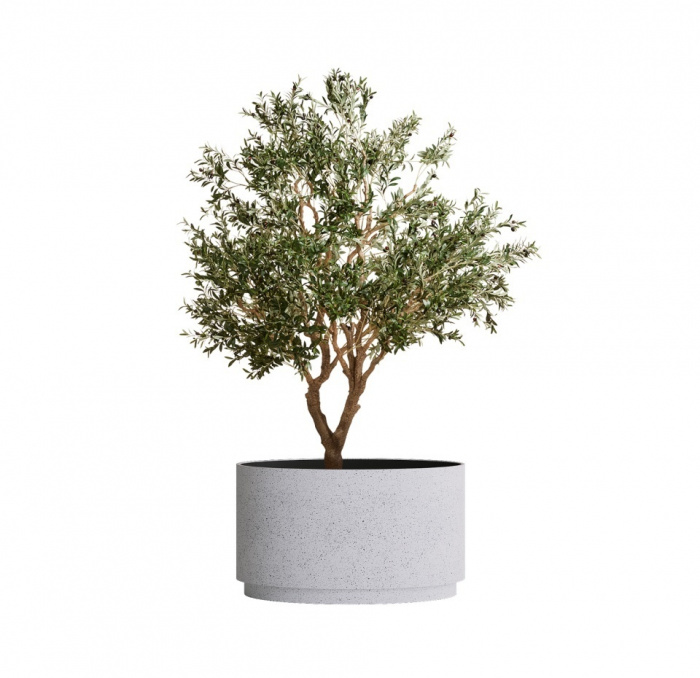 Кашпо CONCRETIKA CYLINDER XL EGG WHITE D70H45