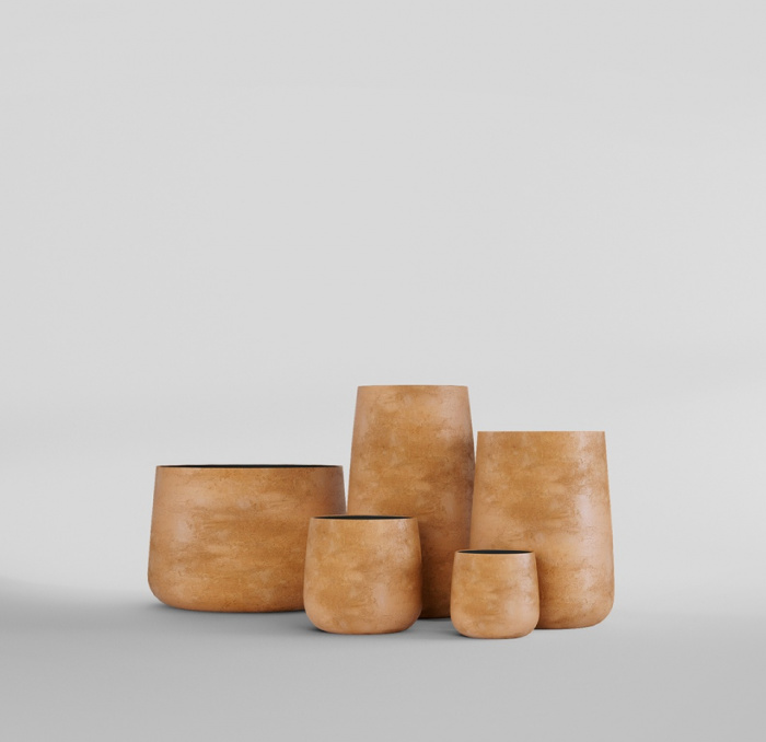 Кашпо CONCRETIKA CONE CLASSIC CLAY D24H26