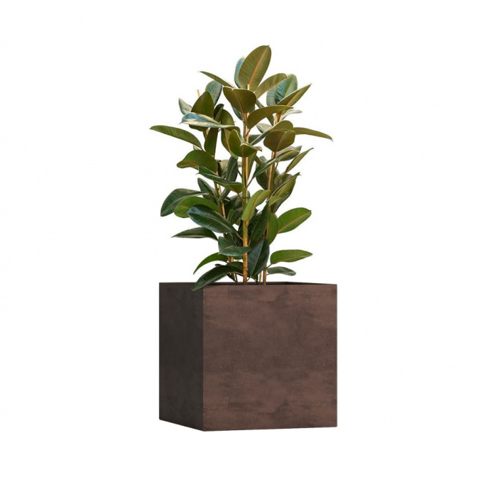 Кашпо CONCRETIKA CUBE COFFEE 70x70x70