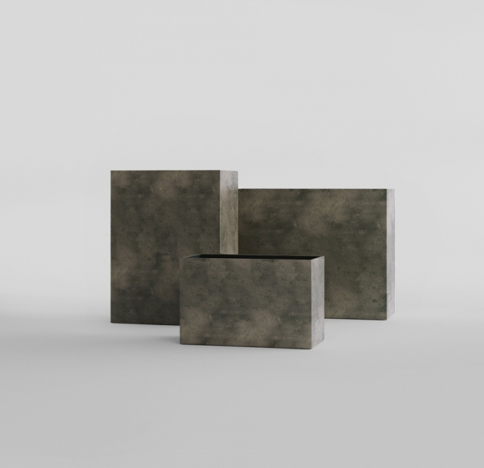 Кашпо CONCRETIKA DIVIDER BREZENT GREY 60x35x80