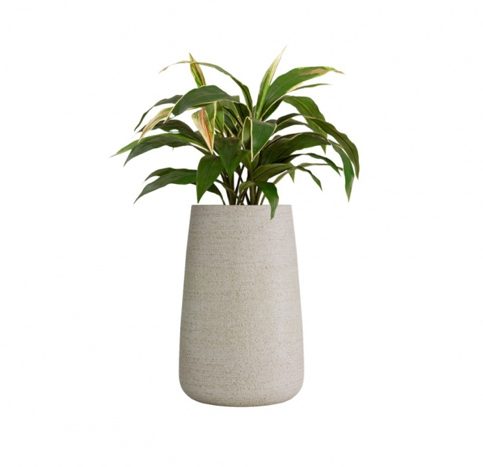 Кашпо CONCRETIKA CONE EROSIA YELLOW D36H75