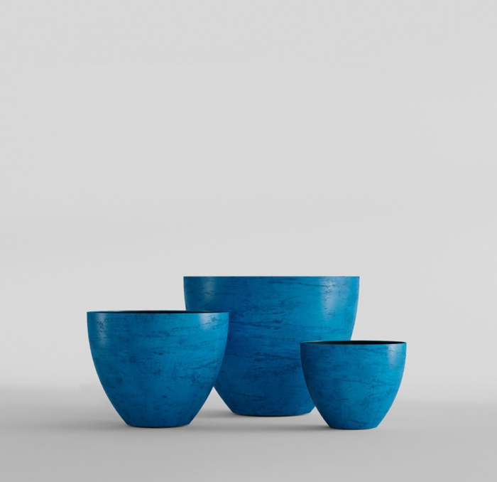 Кашпо CONCRETIKA UPON COBALT BLUE D45H35