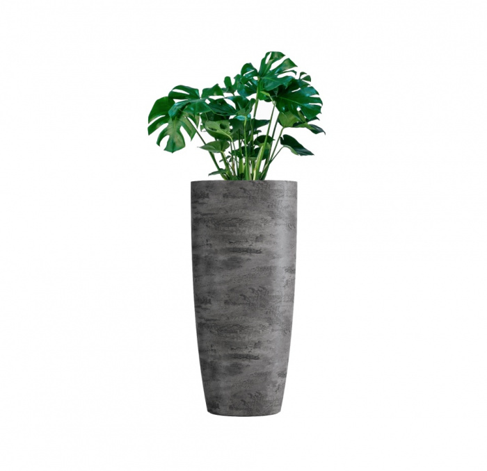 Кашпо CONCRETIKA CONUS CONCRETE GREY DARK D60H130